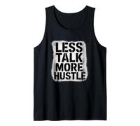 Less Talk More Hustle Motivational Saying Graffiti Tank Top