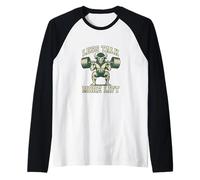 Less Talk More Lift Bison Gym Fitness Motivation Raglan Baseball Tee