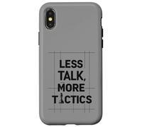 Less Talk, More Tactics, Funny Chess Player Quote Design Case for iPhone X/XS