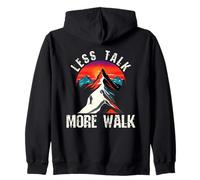 Less Talk More Walk - Hiking Motivation & Outdoor Mindset Zip Hoodie