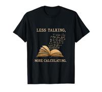 Less Talking More Calculating Vintage STEM Math Design T-Shirt