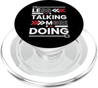 Less Talking More Doing Minimalist Motivation Hustle PopSockets PopGrip for MagSafe
