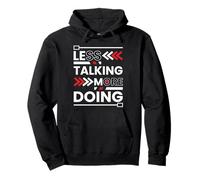 Less Talking More Doing Minimalist Motivation Hustle Pullover Hoodie