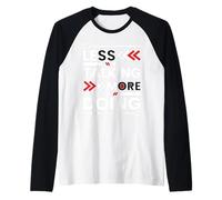 Less Talking More Doing Minimalist Motivation Hustle Raglan Baseball Tee