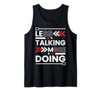 Less Talking More Doing Minimalist Motivation Hustle Tank Top