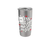 Less Talking More Euchre Deck of Cards Stainless Steel Insulated Tumbler