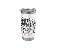 Less Talking More Euchre Deck of Cards Stainless Steel Insulated Tumbler
