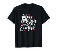Less Talking More Euchre Deck of Cards Value Graphic T-Shirt, Men, Black, XL