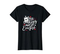 Less Talking More Euchre Deck of Cards Value Graphic T-Shirt, Women, Black, L