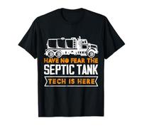 less talking more pumping Design for a septic tank installer T-Shirt