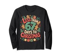 Less Than Six Seven 67 Days to Christmas Matching Teacher Long Sleeve T-Shirt