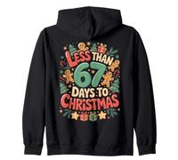 Less Than Six Seven 67 Days To Christmas Matching Teacher Zip Hoodie