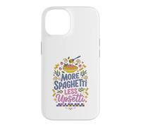 Less Upsetti More Spaghetti Funny Food Italian Italy Case for iPhone 14