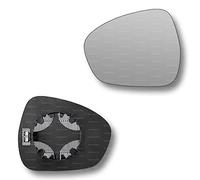 Less4spares Replacement Wing Mirror Glass Left Compatible with Alfa Romeo Stelvio 2017-2022 CLIP-ON Passnager Near Side N/S Heated Convex