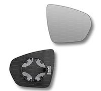 Less4spares Replacement Wing Mirror Glass Right Compatible with DS DS7 Crossback 2018-2020 CLIP-ON Driver Off side Heated Convex