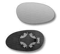 Less4spares Replacement Wing Mirror Glass Right Compatible with Smart City Coupe, Fortwo, Roadster 1998-2007 CLIP-ON Driver Off side Heated Convex
