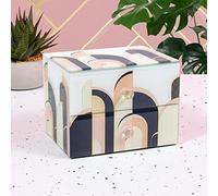 lesser and pavey Art Deco Patterned 2 Drawer Jewellery Chest/Box
