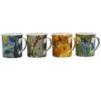 lesser and pavey Ceramic Mug | Van Gogh | Set of 4-12x8x9 cm