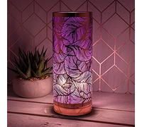 lesser and pavey Cylindrical Desire Aroma Lamp | Rose Gold & Purple Leaf Design | 1 Pc