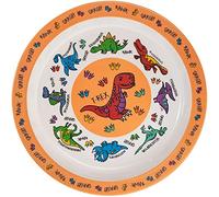 lesser and pavey Kids Plate | Dinosaur Design | 1 Piece | Multicoloured | 21.5 cm x 21.5 cm x 2 cm