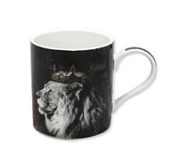 lesser and pavey LP34114 Ceramic Mug | Royal Lion design | 1 Pc, Black & White