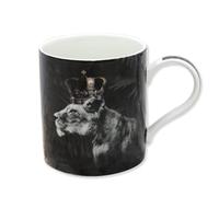 lesser and pavey LP34115 Ceramic Mug | Royal Lioness design | 1 Pc, Black & White