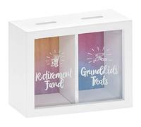 lesser and pavey LP43453 Customized Money Box | Retirement & Grandkids | 1 Pc, White