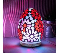 lesser and pavey LP47494 Egg Shaped Humidifier | Pink Flower Mosaic Design | 1 Pc, H15cm
