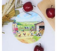 lesser and pavey LP94761 Ceramic Trivet | Farmhouse design | 1 Pc, Multicolor