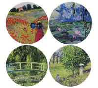 lesser and pavey LP95049 Ceramic Coasters | Monet design | Set of 4, Multicolor