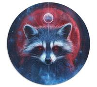 Lesser Panda 1000 Piece Circular Puzzle Animals Pets Cute Premium Stress Relief Puzzle Home Decor Family Bonding 1000pcs (67.5x67.5cm)