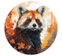 Lesser Panda 1000 Pieces Jigsaws Stress Reliever Difficult Challenge for Adults Kids Unique Challenge Games Animal Circular Puzzle Home Decor Gifts And Gifts 1000pcs (67.5x67.5cm)