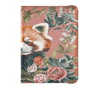 Lesser Panda Floral Red Boho Leather family passport holder for travel Vaccine Card Holder Cover Combo Travel Passport Wallet for men Ultra Slim