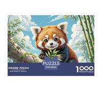 Lesser Panda Jigsaw Puzzles for Adults 1000 Pieces with Letters on Back Educational Games Animal Challenging Games Creativity & Gift Giving 38x26cm/1000pcs