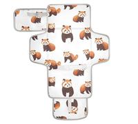 Lesser Panda White Background Reusable Diaper pad with Tissue Pocket Portable Diaper Changing pad Infant Travel Station Kit cambiador de pa?ales para Bebes