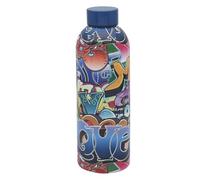 Lesser & Pavey 500ml Designed Stainlesss Steel Water Bottle | Eco Friendly Stainlesss Steel Bottle With Lid & Carry Handle | Stainlesss Steel Bottles For Office Sports or On The Go - Graffiti