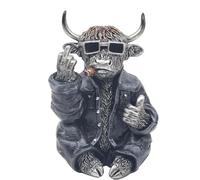 Lesser & Pavey Animals with Attitude Cheeky Highland Cow Sml Home Decor Figurines & Ornaments For Home | Decorative Accessories Statues For Indoor & Outdoor | Lovely Gifts for Women & Men