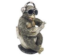 Lesser & Pavey Animals with Attitude Loo-Time Gorilla Lge Home Decor Figurines & Ornaments For Home & Office | Decorative Accessories Statues For Indoor & Outdoor | Lovely Gifts for Women & Men
