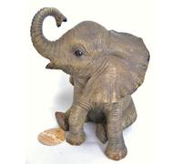 Lesser & Pavey Baby Elephant Statue Figurine for Home & Office | Out of Africa Elephant Ornaments | Home Decor Elephant Gifts for Women & Men | Living Room Decor African Ornaments