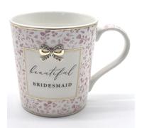 Lesser & PAVEY Beautiful Bridesmaid Mug Madelaine by Hearts Design, Tea and Coffee Mugs for Hot Drinks | Fine China Printed Mugs for Kitchen & Home | Reusable Ceramic Cups for Every Occasion