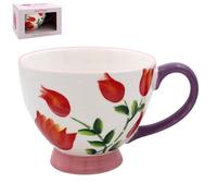 Lesser & Pavey Beautifully Designed Footed Mug | Footed Mugs for Tea & Coffee with Great British Designs | Tulips Coffee Mugs & Tea Cups for Home, Office or Shops - Lynsey Johnstone