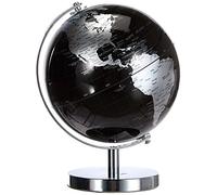 Lesser & Pavey Black & Silver World Globe, Metal, 19cm