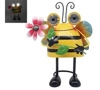 Lesser & Pavey Bright Eyes Bee Solar Led Outdoor Lights For Garden Decorations | Decorative & Durable Garden Leds For All Seasons | Waterproof Solar Lights For Pathways, Patios, Fences, and Walls