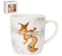 Lesser & Pavey British Designed Barrel Coffee Mug | Ceramic Mugs for Home or Work | Large Mugs for Hot Drinks | Sammy Squirrel Tea and Coffee Cups - Bug Art