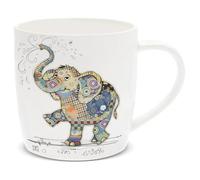 Lesser & Pavey British Designed Barrel Coffee Mug | Ceramic Coffee Mugs for Home or Work | Large Mugs for Hot Drinks | Eddie Elephant Tea and Coffee Cups - Bug Art
