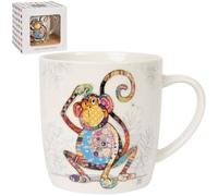Lesser & Pavey British Designed Barrel Coffee Mug | Ceramic Coffee Mugs for Home or Work | Large Mugs for Hot Drinks | Monty Monkey Tea and Coffee Cups - Bug Art