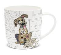 Lesser & Pavey British Designed Barrel Coffee Mug | Ceramic Coffee Mugs for Home or Work | Large Mugs for Hot Drinks | Murphy Mutt Tea and Coffee Cups - Bug Art