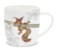 Lesser & Pavey British Designed Barrel Coffee Mug | Ceramic Coffee Mugs for Home or Work | Large Mugs for Hot Drinks | Sammy Squirrel Tea and Coffee Cups - Bug Art
