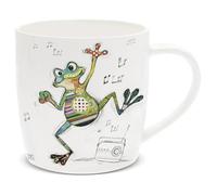Lesser & Pavey British Designed Barrel Coffee Mug | Ceramic Coffee Mugs for Home or Work | Large Mugs for Hot Drinks | Freddy Frog Tea and Coffee Cups - Bug Art