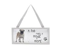 Lesser & Pavey British Designed Dog Lover Quotes Plaque | Loving Message Plaque For Home or Office | Pug Great Friendship Gifts For Birthdays - Sarah Boddy